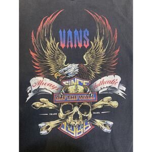 Vtg Vans Off The Wall Adult Unisex TShirt Size Small Rare Eagle Skull Since 1966